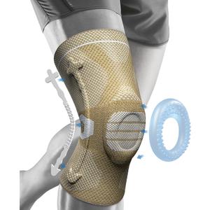 NEENCA Professional Knee Brace for Pain Relief, Medical Knee Compression Sleeve, Knee Support with Horizontal Knit Tech for Meniscus Tear, ACL, Arthritis, Joint Pain, Runner, Workout- FSA/HSA APPROVED (X-Large, Upgraded Version - Skin)