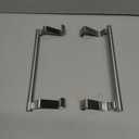 Stainless Steel Over Door Towel Rack Bar Holders for Universal Fit on Over Cabinet Cupboard Doors 2 Pack (Sliver)