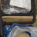 Sweetcrispy Mesh Back Stacking Arm Chairs 4 Pack, Upholstered Fabric Stack Chairs, Sturdy Metal, Easy to Use and Store, Outdoor and Indoor, for Home, Office, Party, Comfy, Grey