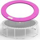 LANGXUN Universal Trampoline Repalcement Safety Pad, 8ft Waterproof Surround Spring Foam Cover for Round Frame (Pink, 8ft)