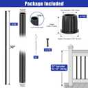 BLIKA 50 Pack 32" Aluminum Deck Balusters with Connectors/Screws, 3/4" OD Hollow Round Aluminum Balusters for Deck Railing, Black Metal Deck Balusters Staircase Spindles