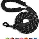 5/6 FT Strong Pet Dog Leash with Soft Padded Handle,Highly Reflective Rope for Night Walking,360-Degree Rotating Metal Buckle Without Tangles,Suitable for Small,Medium and Large Dogs (5ft)