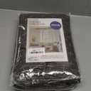 MIULEE Decorative Back Tab Linen Curtains with Geometric Pattern for Living Room Bedroom Farmhouse Rustic Thick Woven Textured Patterned Mudcloth Drapes 96 Inches Long 2 Panels Set, Dark Grey