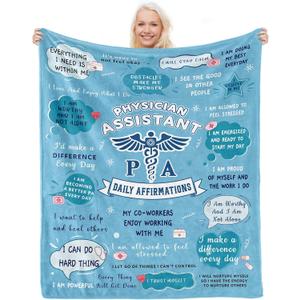 Physician Assistant Week Gifts, Physician Assistant Gifts for PA Week, Best Physician Assistant Throw Blanket 60"X 50" Inch, Funny Birthday Christmas PA Gifts for Women Students Coworkers Friends