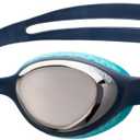 ARENA Unisex Kids Junior Air Mirror Swim Goggles for Swimming Ages 6 to 12 Air Seals Anti-Fog Coated Lens Adjustable Strap (Silver/Navy/Water)