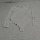 MANGOPOP Long Sleeve Double Lined Bodysuit for Women Mock Turtle Neck Body Suit Tops L