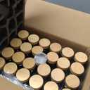 EDELHAUS Square Spice Jars with Bamboo Wooden Lid (Pack of 24) Spice Jars with Shaker Insert and 240 Labels - Bamboo Lid Glass Container for Spice Organisation [4.3 in  1.8 in]