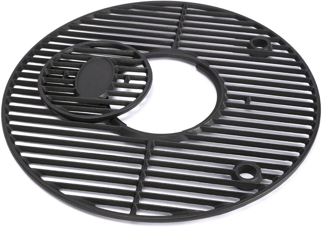 Round Grill Grate 19.5" for Akorn Kamado Ceramic Grill, Pit Boss K24, Louisiana Grills K24, Char-Griller 16620, Solid Rod Round Coookin Grate Grill Grid, Cast Iron