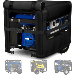 Generator Covers, 900D Heavy Duty Waterproof Fabric. 32L24W24H Inch Outdoor Generator Covers, with Windproof Strap Buckles. Fits most 5000-10000 watt Generators, Black.