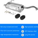 Rear Exhaust Muffler Compatible with 2002-2006 Honda CR-V 2.4L CRV2