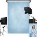 Kate 5x7ft/1.5x2.2m Blue Backdrop Texture Baby Blue Portrait Photo Shoot Studio Props