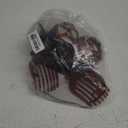 RC ROCHE 6 Pcs Hair Bun Maker Clip for Women Updo Holder Ballet French Claws Bird Nest Pieces Tools Accessories Plastic Shell Round Dome, Large Brown