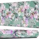 Purple Cherry Mouse Pad Watercolor Blossoms Flower Nature Art XL Gaming Mouse Keyboart Mat for Desk,Computer,Office,Home 35.4"X15.7"