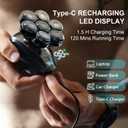 Cyruzi Head Shavers for Bald Men: 7D Floating Electric Razor with Magnetic Removable Head, IPX7 Waterproof Wet or Dry Shaver, LED Display & Type-C Fast Charging