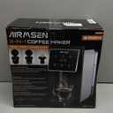 AIRMSEN Grind & Brew Coffee Maker with Built-in Grinder (2026 Model) - Single-Serve, Compatible with K-Cup Pods & Ground, 1000W Fast 6-14oz Brewer, Descaling Alert, Touchscreen & 50oz Removable Tank