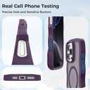 Maxdara for iPhone 16 Pro Max Magnetic Case, [Compatible with Magsafe] [TPU Bumper Shockproof Drop Protection] Wavy Frame Translucent Cute Cases for iPhone 16 Pro Max (Purple)