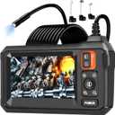 Endoscope Camera with Light, Borescope Camera with 4.3" IPS Screen, 1920P HD with 8 LED Lights, 16.4FT Semi-Rigid Cord Bore Scope, Gadgets for Men & Tools for Men