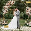 Balloon Arch Stand Metal Round Backdrop Stand Circle Balloon Arch Frame Wedding Arches 6.5FT for Ceremony Birthday Party Baby Shower Decoration