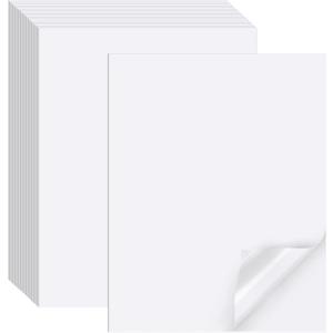 Printable Sticker Paper for Inkjet Printer, 150 Sheets 8.5" x11'' Matte Sticker Printer Paper Full Sheet Labels for Laser/Inkjet Printers, Letter Size