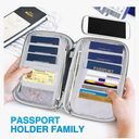 Passport Holder Family, Women Rfid Blocking Passport Wallet, Travel Essentials Premium Wallets, Waterproof Passport Holders Bag for Men Traveling, Travel Document Organizer Credit Cards Case
