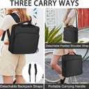 Zipper Binder Bag, 2-inch 3-Rings with Multiple Pockets File Folder - 500 Sheet Capacity, Up to 14 Laptop and Tablet, Detachable Backpack Straps & Shoulder Use for School
