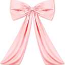 Bow Decor Large Bow for Room, Coquette Giant Ribbon Tie for Birthday Party Backdrop Wall Decor(Pink,24 x 36 Inches)