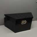 26 Inch Aluminum Trailer Tongue Tool Box 5 Bar Tread Wide Utility ToolBox for Pick Up Truck RV Storage Organizer Tool Box with Lock and Keys - 26"X13.3"X12" Black