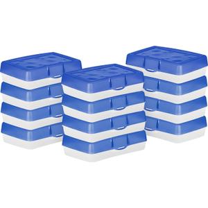 Storex Pencil Case, 8.38 x 5.63 x 2.5 Inches, Opaque Blue, Box of 12 (61623A12C)
