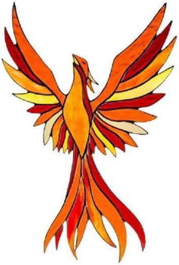 NOBRIM Glass Hanging Fire Phoenix Hanging Ornaments Acrylic Phoenix Bird Tree Pendant Craft Chain Hanging for Window Ornament Home Garden Decorations Home Office Decoration