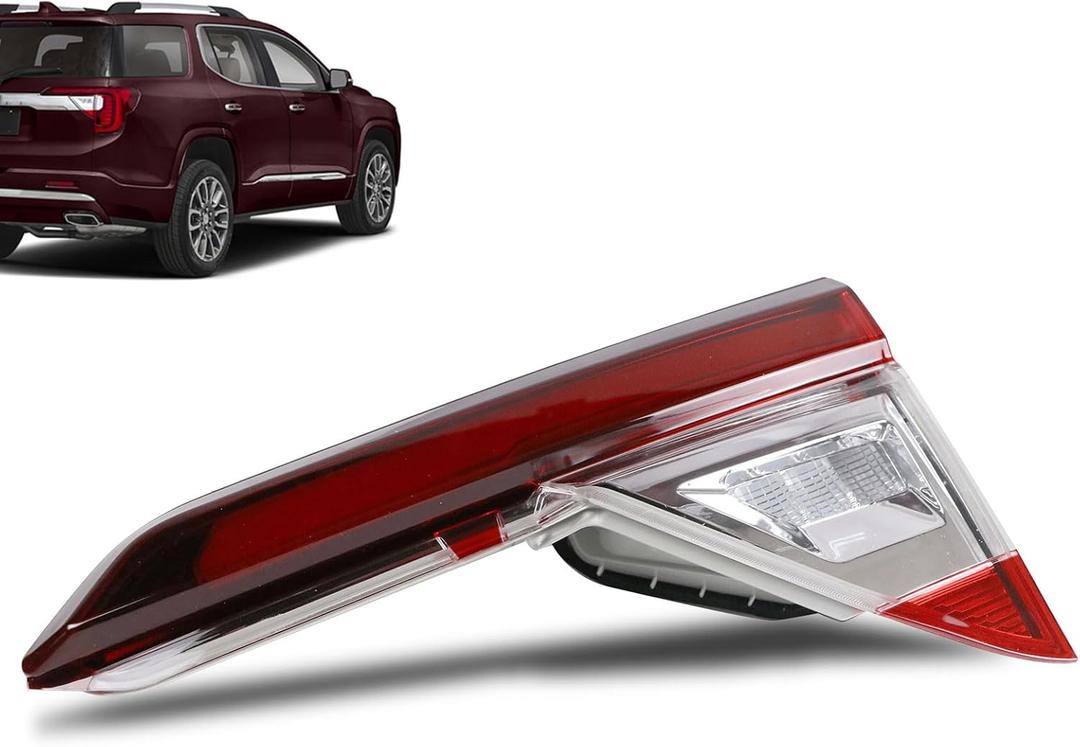LED Tail Lights Compatible With 2020-2023 GMC Acadia Rear Light Taillights Right and Passenger Side Inner Right Chrome Bezel Replace 85150724