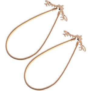 Elegant Metal Spring Curtain Straps Elk Tiebacks for Drapery No-Drill Installation for Sheer Curtains (38.5X2CM, Golden)