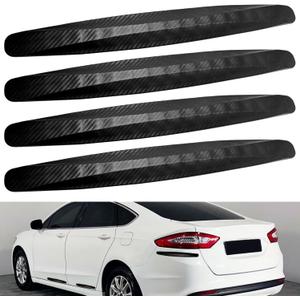 BokWin 4-Packs Black Anti-Collision Patch Bumper Guard Strip Anti-Scratch Bumper Protector Trim Universal for Cars SUV Pickup Truck