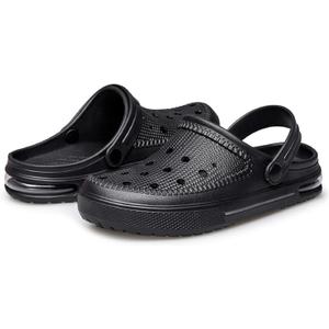 SILLENORTH Unisex Garden Clogs Water Shoes Beach Shoes Slippers Sandals Air Cushion Lightweight Comfortable (4.5 Women/3.5 Men, Black)