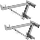 Ladder Jacks 2 Pack for Metaltech Scaffolding Platform,Two-Rung Short Body Extension Ladder Jack for Working Stage,2024 Upgrading Design & Strengthen Stability. (1 Pair)