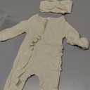 Ayalinggo Newborn Baby Girl Fall Winter Outfits Clothes Knit Jumpsuit Ruffle Romper Newborn Coming Home Outfit for Baby Girl, Newborn 