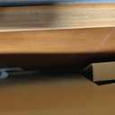 Walnut Monitor Stand for Desk (44 Inch) Large Monitor Stands for 2 Monitors, Desk Shelf for Top of Desk Walnut Monitor Shelf