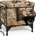 Sturdy Outdoor Heated Cat House for Winter, Insulated Heated Cat House for Outside with Two Door, Feral Cat Shelter with Waterproof Awning, Outdoor Cat House Barn Stray Kitty (15.0"L x 12.0"W x 16.0"H, Desert Camo)