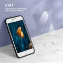 Miracase Ultra Slim Designed for iPhone SE 2022(3rd Gen)/iPhone SE 2020(2nd Gen)/iPhone 7/iPhone 8 Case with Screen Protector, Multi-Color Silicone Shockproof Phone Case(Black)