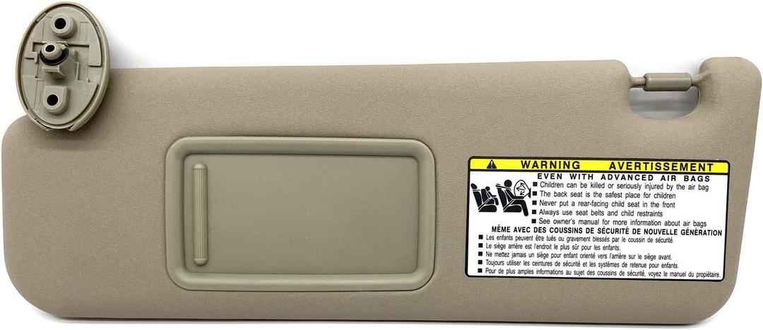 Ezzy Auto Visera parasol para lado izquierdo del conductor compatible con 4Runner 2004 2005 2006 2007 74320-3D050 74320-3D050-B0 (Beige)