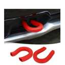 Voodonala for Chevy Silverado 2007-2024 Front Tow Hook Cover Car Tow Hooks Protector Cover Compatible with Chevrolet Silverado GMC Sierra 2014-2019(Red, 2pcs, Silicone)