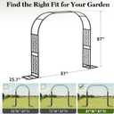 7 x Metal Garden Arch, Heavy Duty Garden Trellis for Climbing Plants, with Enlarged Base for Stability, Ideal for Wedding Arches & Party Decorations, 87" W x 87" H