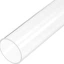 uxcell Clear Rigid Acrylic Pipe 56mm ID x 60mm(2 3/8") OD x 305mm(12") Round Tube Tubing