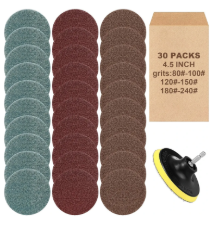 Therwen 30 Packs 4-1/2" Surface Conditioning Discs for Sanding with Tray Grit Sanding Discs Die Grinder Accessories for Metal Grinding Finishing Polishing Deburring Cleaning