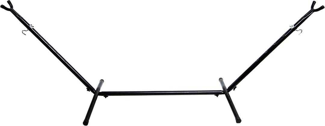 Elevon Heavy Duty Adjustable Steel Hammock Stand, 9-Foot, 450-Pound Capacity, Weather Resistant, Easy to Assemble, Carbon Black, 2-People