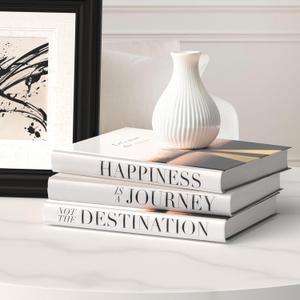 Decorative Books for Home Decor - Coffee Table Book Decor - Fake Books for Decoration With Real Blank Pages - Faux Books for Decoration With Console Table, Bookshelf - Fashion Books Decor Set of 3