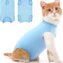 Cat Recovery Suit for Abdominal Wounds or Skin Diseases, Cat Onesie for Cats After Surgery Female Kitten Recovery Suit, Breathable E-Collar Alternative for Cats After Spay Anti Licking Wounds (Small)