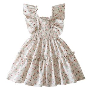 TTYAOVO Girl Floral Dress Ruffle Sleeves Casual Smocked Dresses Size 3Y(2-3 Years, 2138 Floral)