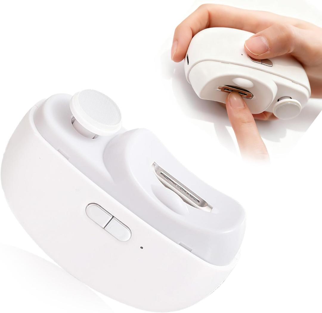 Electric Nail Clipper,(White)