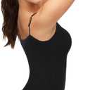 WILLBOND 3 Pieces Women Basic Long Tanks Adjustable Spaghetti Strap Camisole Top (Black, L)