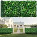 fanado Artificial Grass Wall Panels 40"x120"(33.3 sqft), Hedge Green Wall Decor Backdrop,UV-Anti Fake Greenery Plant Boxwood Panels for Privacy Fence Screen Outdoor Indoor Wedding Garden Backyard